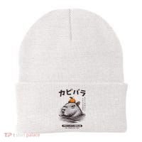 Capybara Onsen Capybara With Orange Capybara Lovers Beanie thumb 0