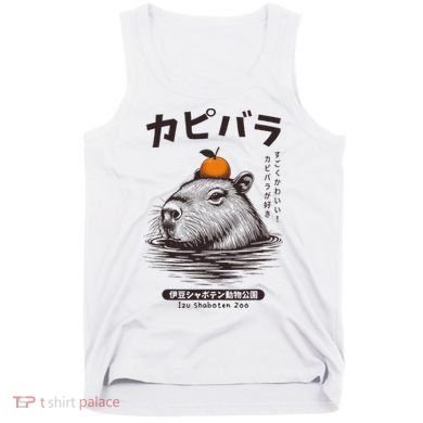 Capybara Onsen Capybara With Orange Capybara Lovers Tank Top