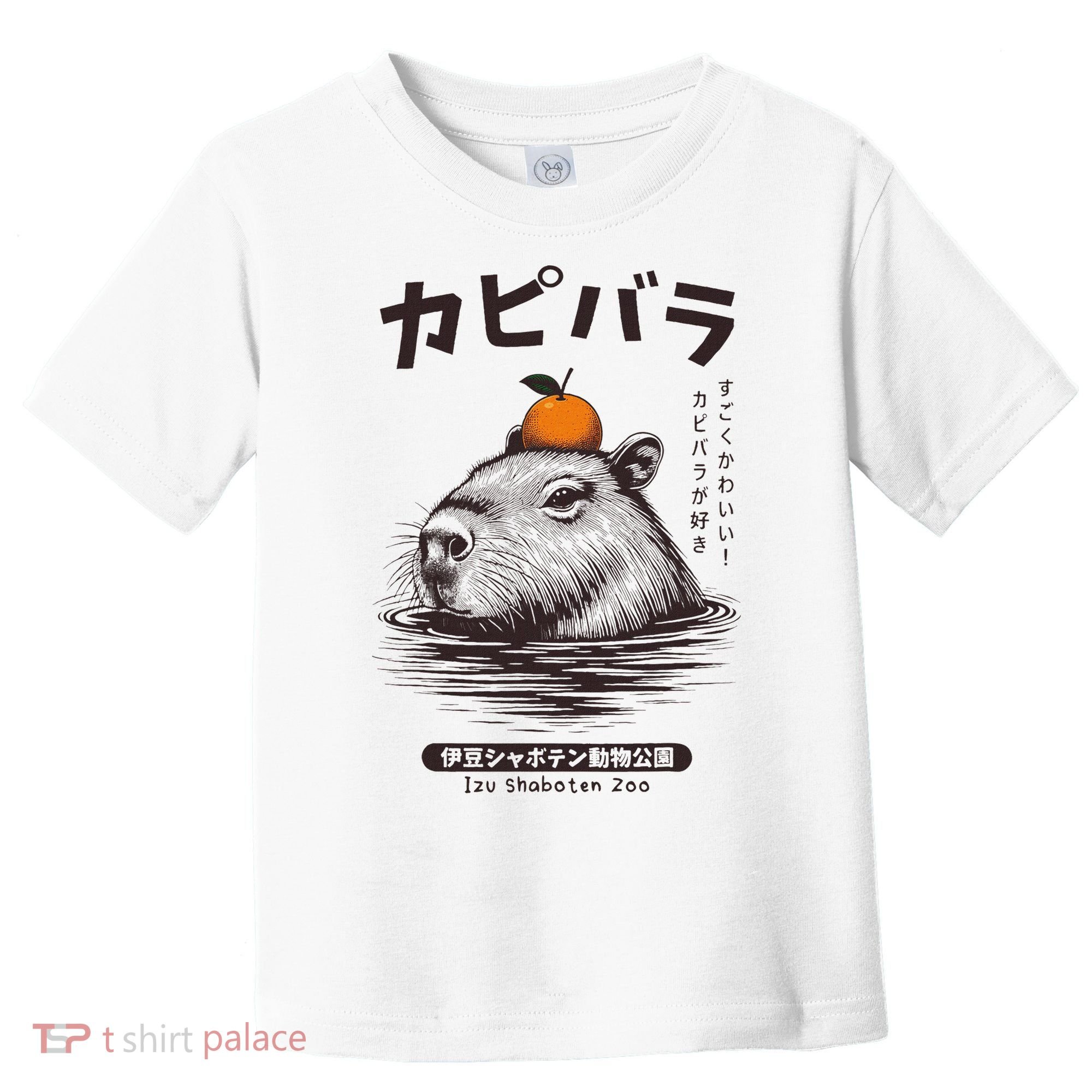 Capybara Onsen Capybara With Orange Capybara Lovers Toddler T-Shirt
