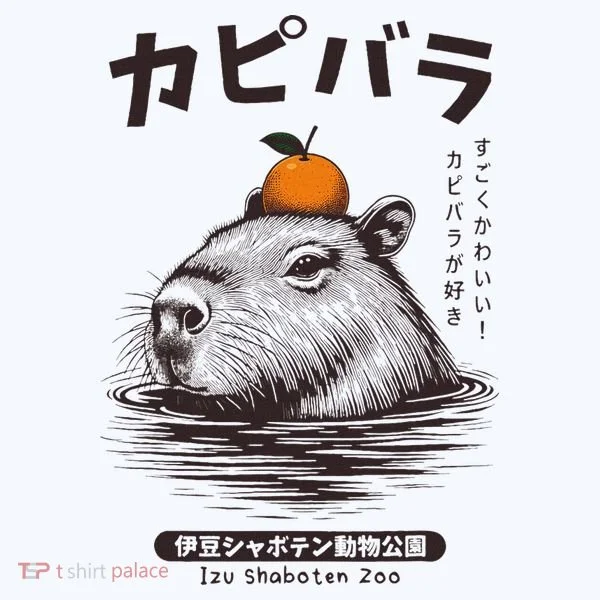 Capybara Onsen Capybara With Orange Capybara Lovers Toddler T-Shirt