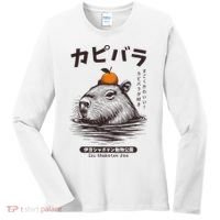 Capybara Onsen Capybara With Orange Capybara Lovers Women's Long Sleeve Shirt thumb 0