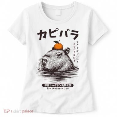 Capybara Onsen Capybara With Orange Capybara Lovers Women's T-Shirt