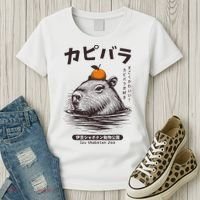 Capybara Onsen Capybara With Orange Capybara Lovers Women's T-Shirt thumb 3