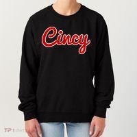 Cincinnati Ohio Classic Red Script Cincy City Gift Women's Sweatshirt thumb 0