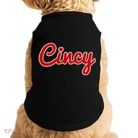 Cincinnati Ohio Classic Red Script Cincy City Gift Doggie Tank thumb 0