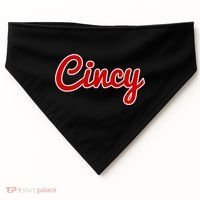 Cincinnati Ohio Classic Red Script Cincy City Gift USA-Made Doggie Bandana thumb 0