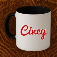 Cincinnati Ohio Classic Red Script Cincy City Gift Coffee Mug thumb 2