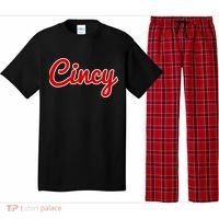 Cincinnati Ohio Classic Red Script Cincy City Gift Pajama Set thumb 0