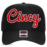 Cincinnati Ohio Classic Red Script Cincy City Gift Hat thumb 0