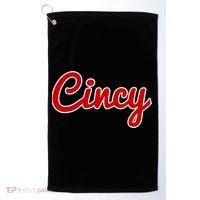 Cincinnati Ohio Classic Red Script Cincy City Gift Golf Towel thumb 0