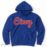 Cincinnati Ohio Classic Red Script Cincy City Gift Hoodie thumb 0