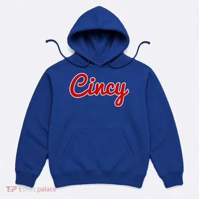 Cincinnati Ohio Classic Red Script Cincy City Gift Hoodie