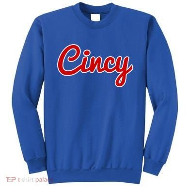Cincinnati Ohio Classic Red Script Cincy City Gift Sweatshirt