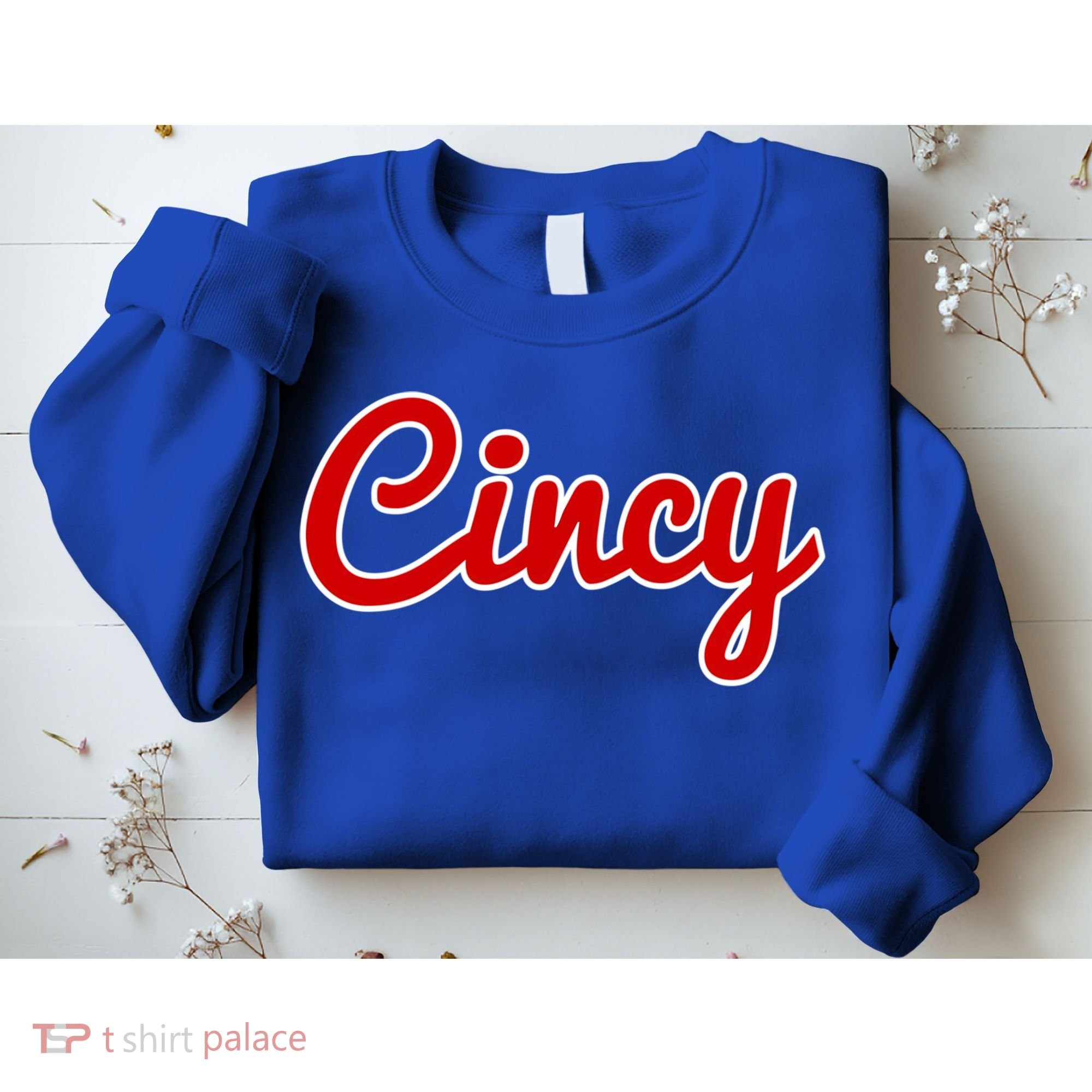 Cincinnati Ohio Classic Red Script Cincy City Gift Sweatshirt