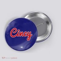 Cincinnati Ohio Classic Red Script Cincy City Gift Button thumb 0