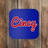 Cincinnati Ohio Classic Red Script Cincy City Gift Coaster thumb 0