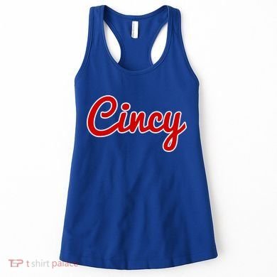 Cincinnati Ohio Classic Red Script Cincy City Gift Women's Tank Top