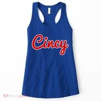 Cincinnati Ohio Classic Red Script Cincy City Gift Women's Tank Top thumb 0