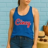 Cincinnati Ohio Classic Red Script Cincy City Gift Women's Tank Top thumb 2