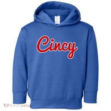 Cincinnati Ohio Classic Red Script Cincy City Gift Toddler Hoodie