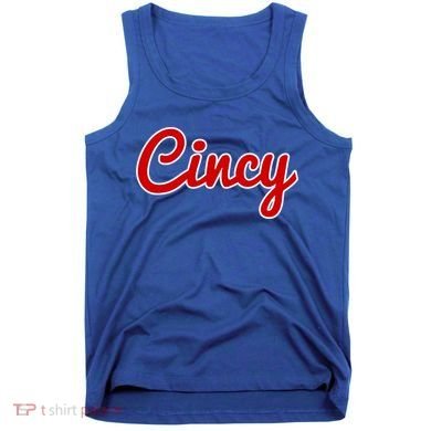 Cincinnati Ohio Classic Red Script Cincy City Gift Tank Top