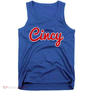 Cincinnati Ohio Classic Red Script Cincy City Gift Tank Top