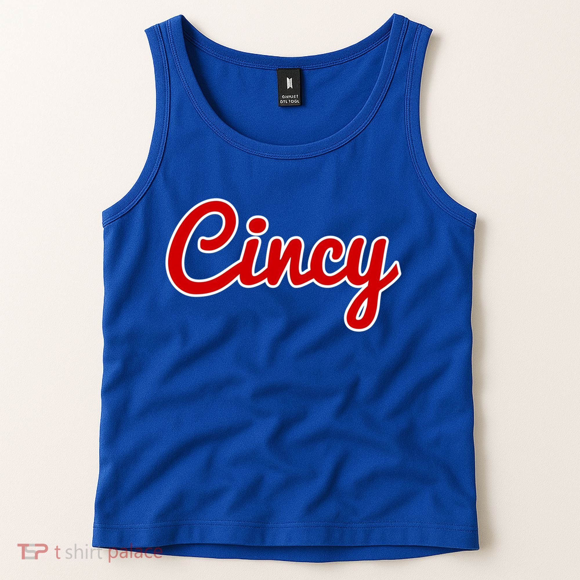 Cincinnati Ohio Classic Red Script Cincy City Gift Tank Top