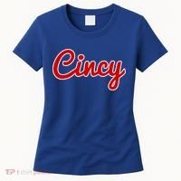 Cincinnati Ohio Classic Red Script Cincy City Gift Women's T-Shirt thumb 0