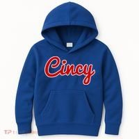 Cincinnati Ohio Classic Red Script Cincy City Gift Kids Hoodie thumb 0