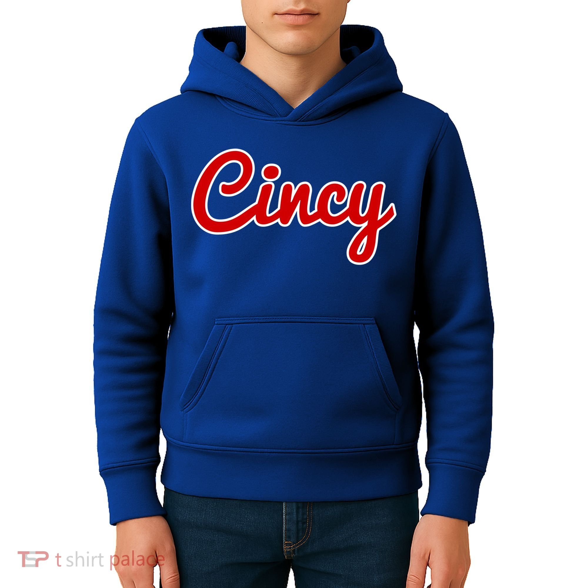 Cincinnati Ohio Classic Red Script Cincy City Gift Kids Hoodie