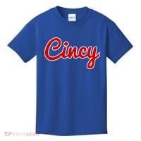 Cincinnati Ohio Classic Red Script Cincy City Gift Kids T-Shirt thumb 0