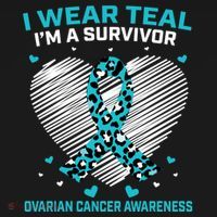 Cute Ovarian Cancer Awareness Products Cheetah Teal Survivor Gift Ornament thumb 1