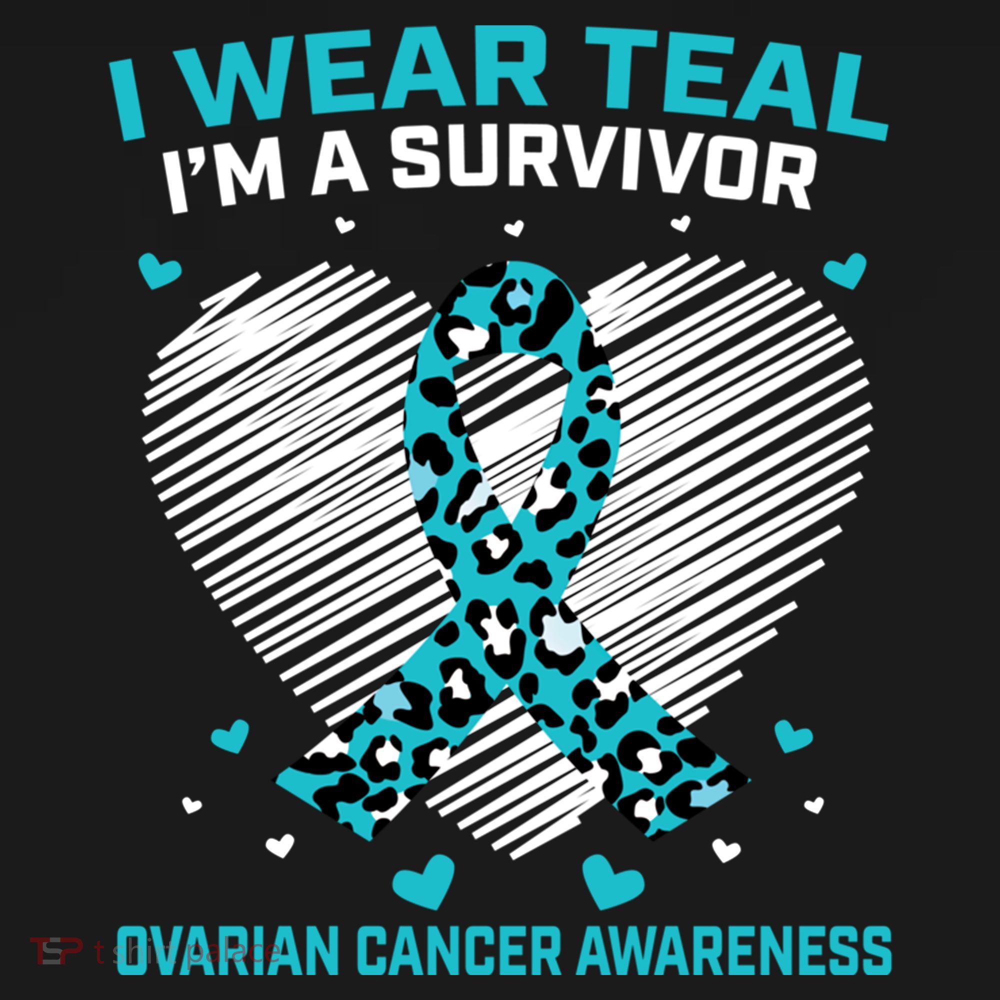 Cute Ovarian Cancer Awareness Products Cheetah Teal Survivor Gift Ornament