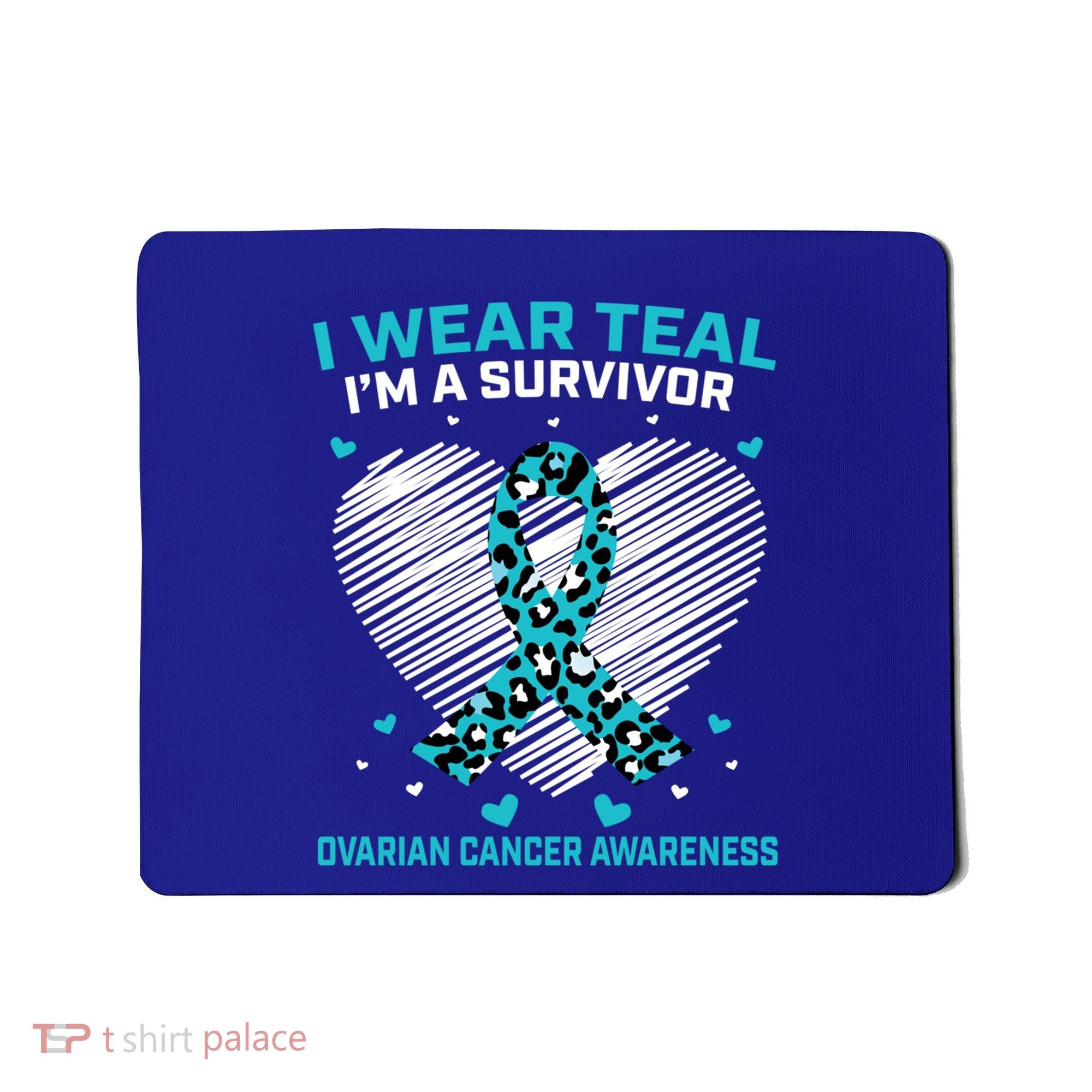 Cute Ovarian Cancer Awareness Products Cheetah Teal Survivor Gift Mousepad