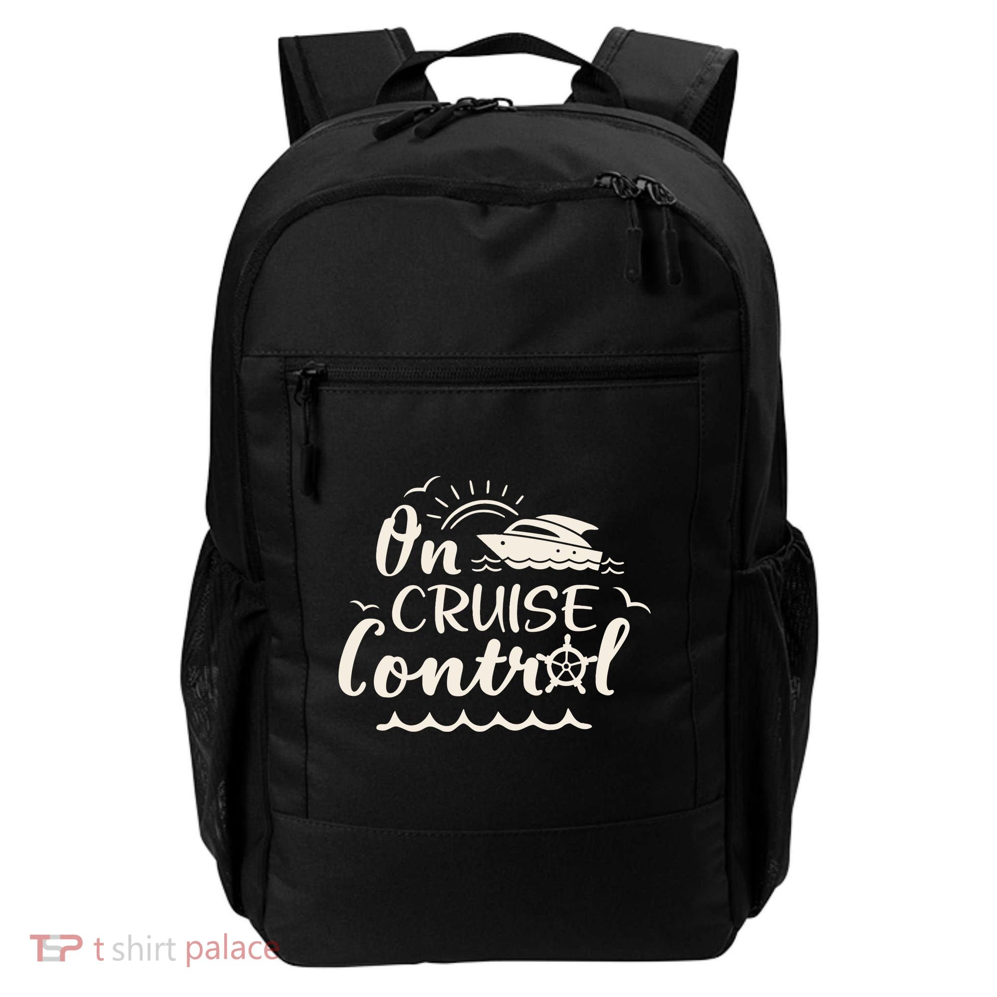 Cruise On Control Funny Boat Cruising Travel Summer Vacation Backpack