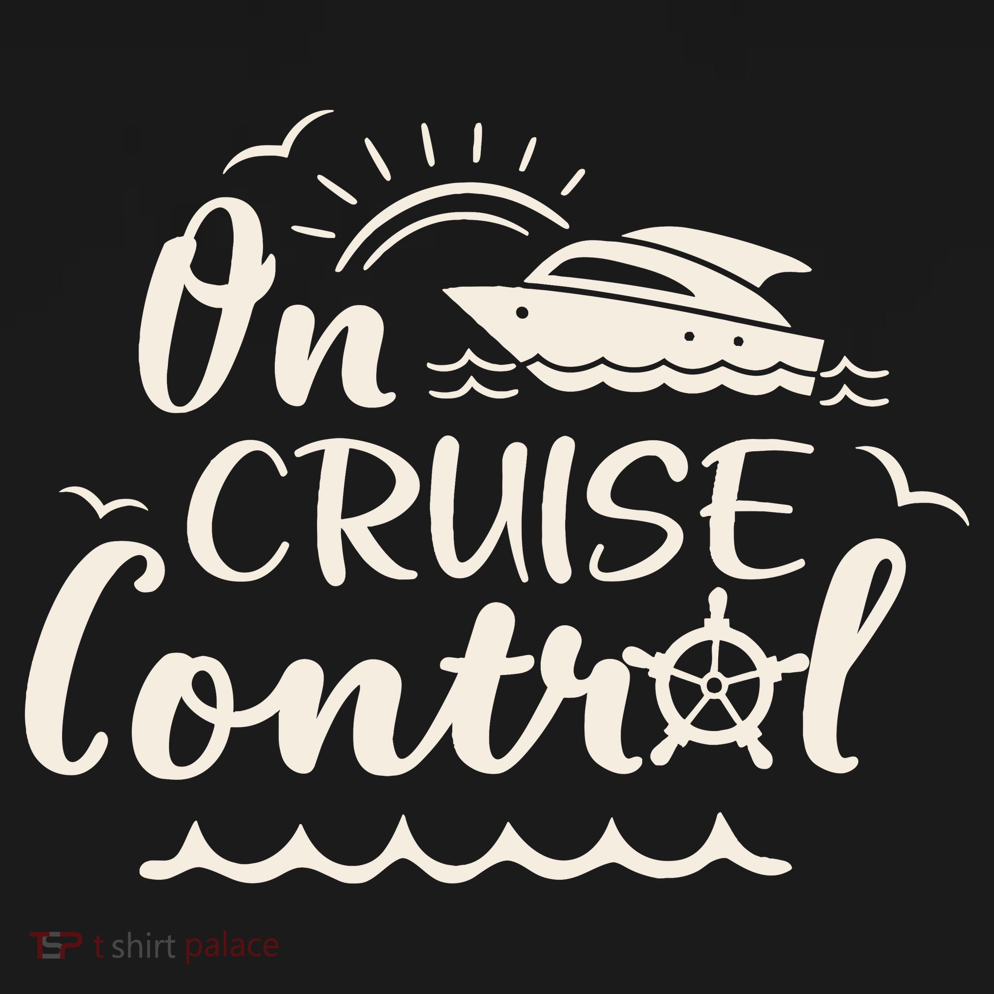 Cruise On Control Funny Boat Cruising Travel Summer Vacation Ornament