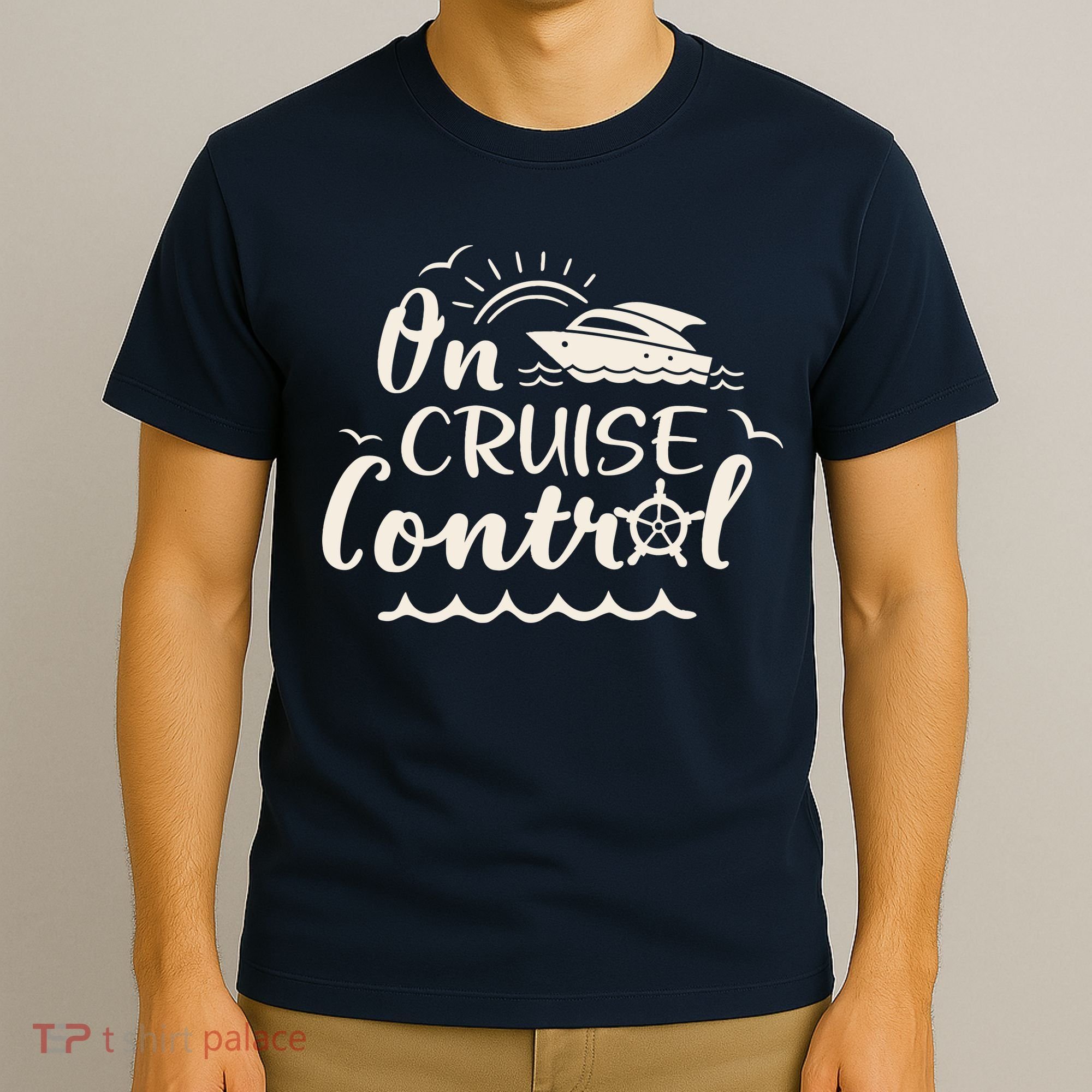 Cruise On Control Funny Boat Cruising Travel Summer Vacation T-Shirt