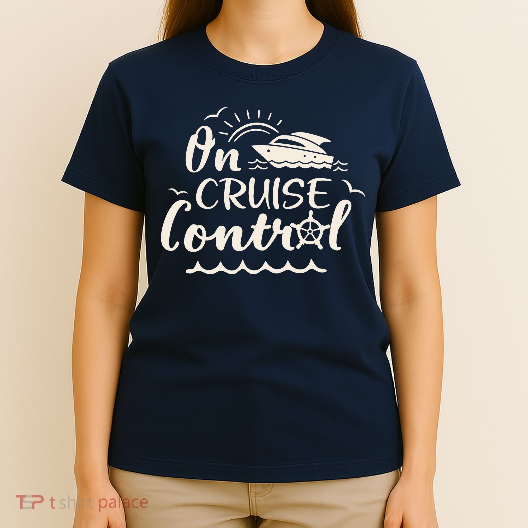 Cruise On Control Funny Boat Cruising Travel Summer Vacation T-Shirt