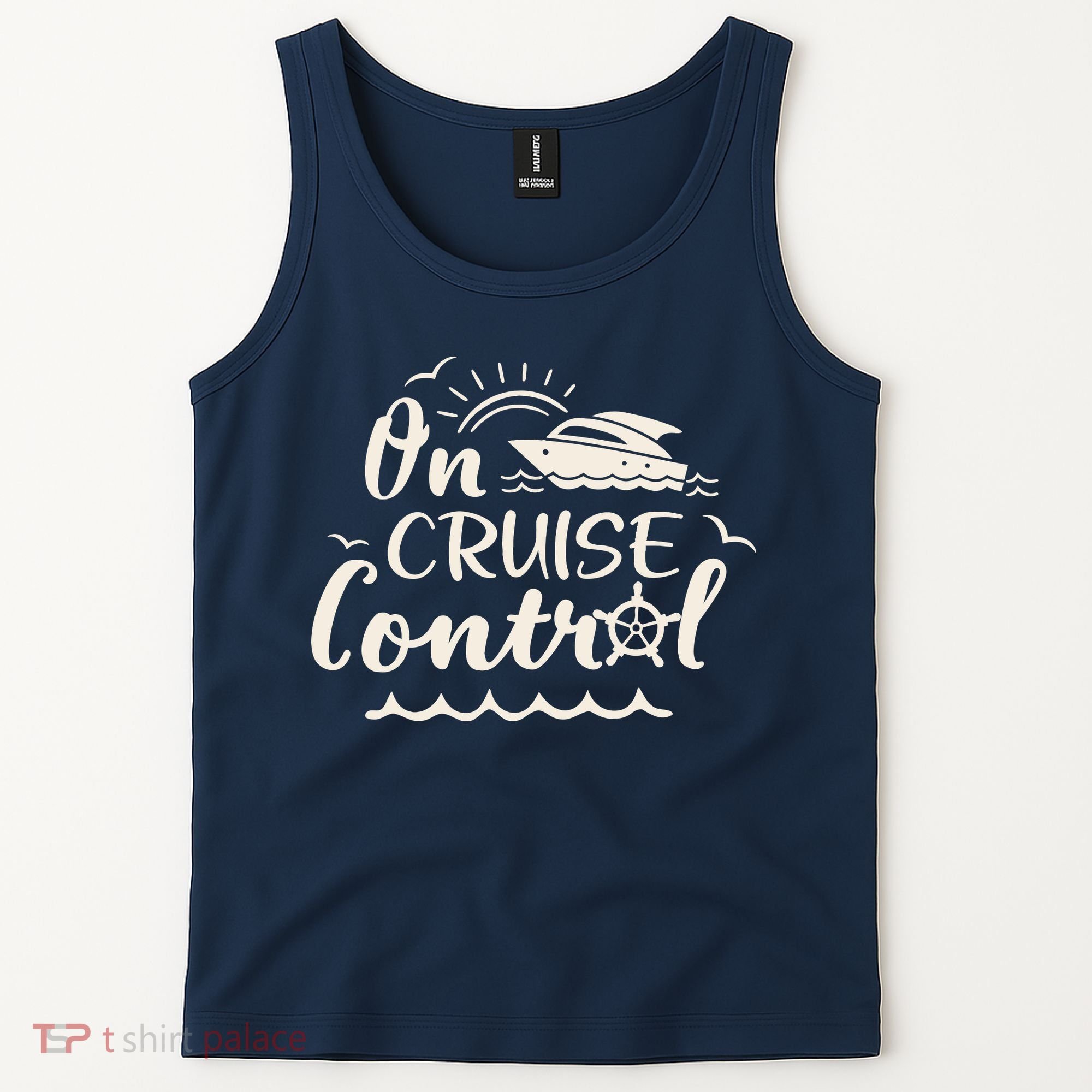 Cruise On Control Funny Boat Cruising Travel Summer Vacation Tank Top
