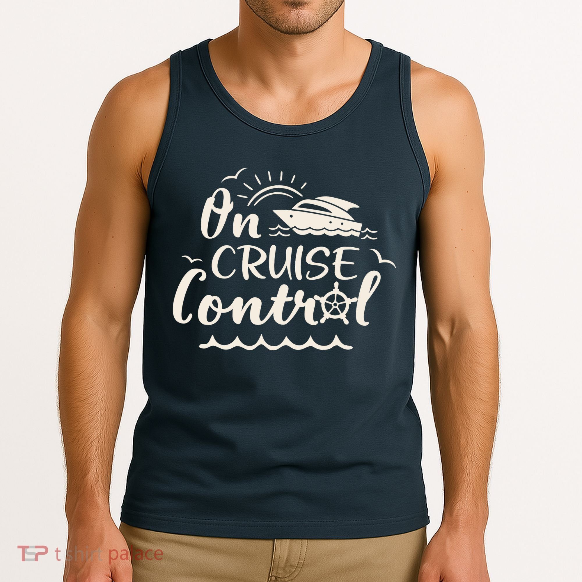 Cruise On Control Funny Boat Cruising Travel Summer Vacation Tank Top