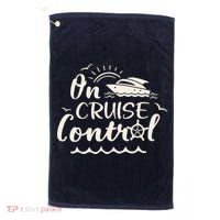 Cruise On Control Funny Boat Cruising Travel Summer Vacation Golf Towel thumb 0