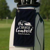 Cruise On Control Funny Boat Cruising Travel Summer Vacation Golf Towel thumb 2