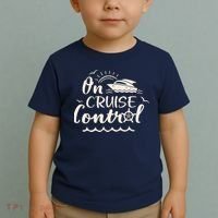 Cruise On Control Funny Boat Cruising Travel Summer Vacation Toddler T-Shirt thumb 2