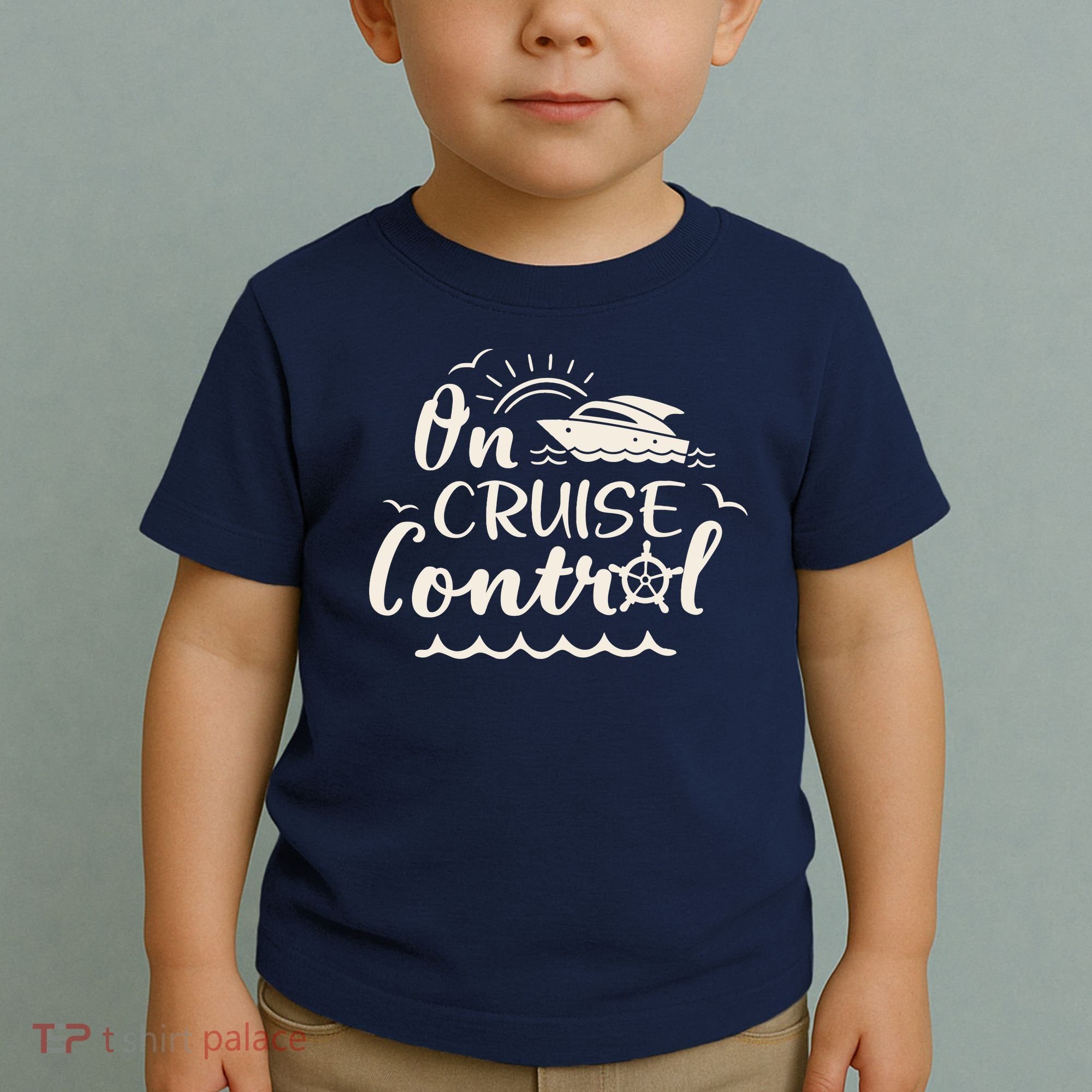 Cruise On Control Funny Boat Cruising Travel Summer Vacation Toddler T-Shirt