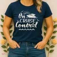 Cruise On Control Funny Boat Cruising Travel Summer Vacation Women's T-Shirt thumb 2