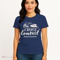 Cruise On Control Funny Boat Cruising Travel Summer Vacation Women's T-Shirt thumb 4