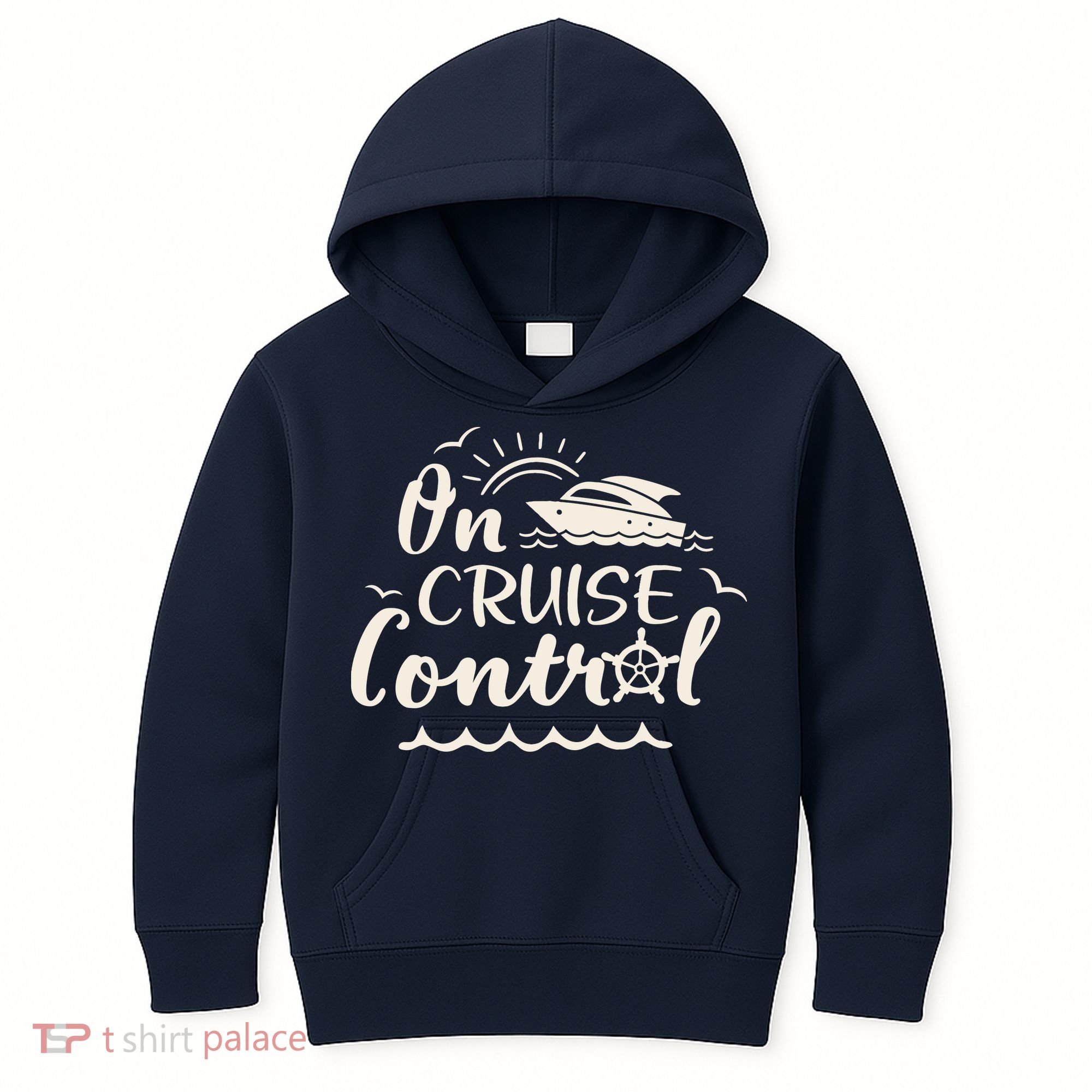 Cruise On Control Funny Boat Cruising Travel Summer Vacation Kids Hoodie