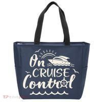 Cruise On Control Funny Boat Cruising Travel Summer Vacation Tote Bag thumb 0