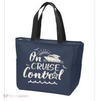 Cruise On Control Funny Boat Cruising Travel Summer Vacation Tote Bag thumb 3
