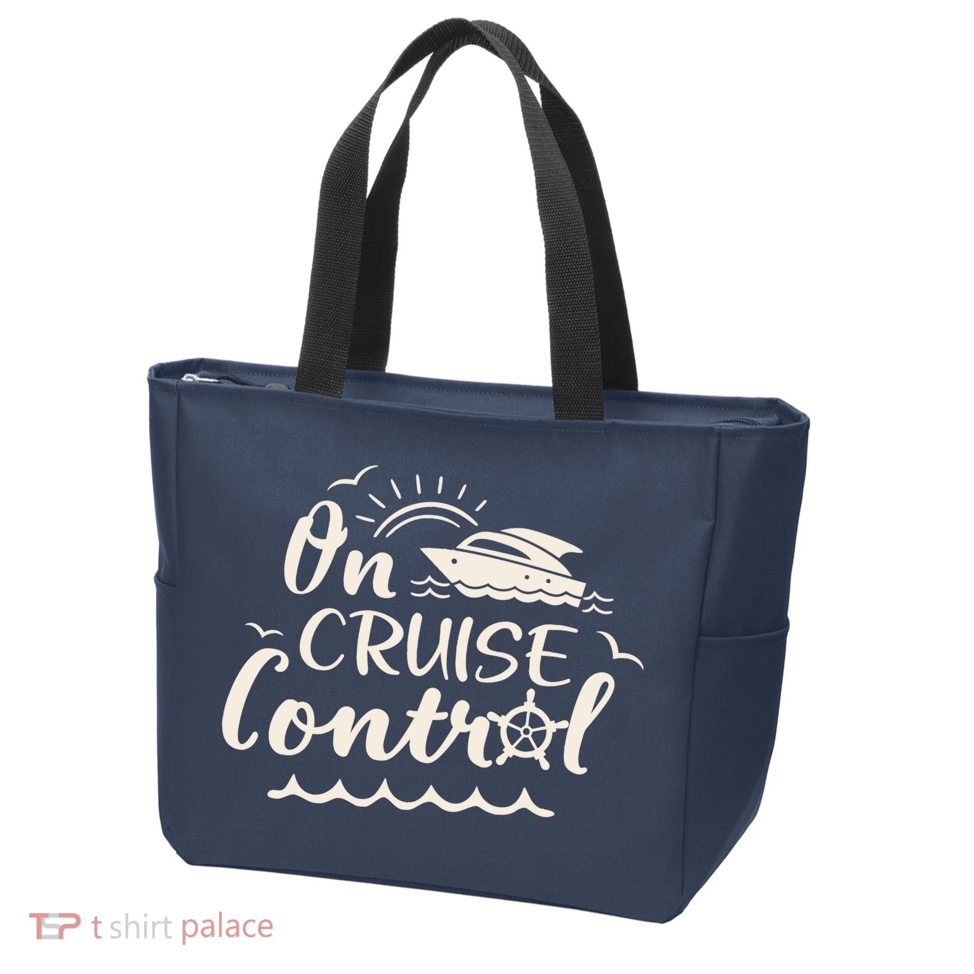 Cruise On Control Funny Boat Cruising Travel Summer Vacation Tote Bag